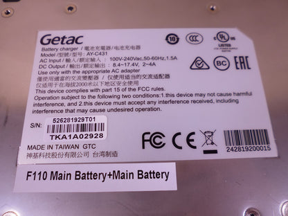 NEW Getac AY-C431 Dual Bay Battery Charger with Power Cord C431 For F110 Main | Industrial MRO Tools and Replacement Industrial Equipment Components