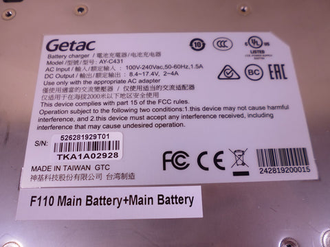 NEW Getac AY-C431 Dual Bay Battery Charger with Power Cord C431 For F110 Main | Industrial MRO Tools and Replacement Industrial Equipment Components