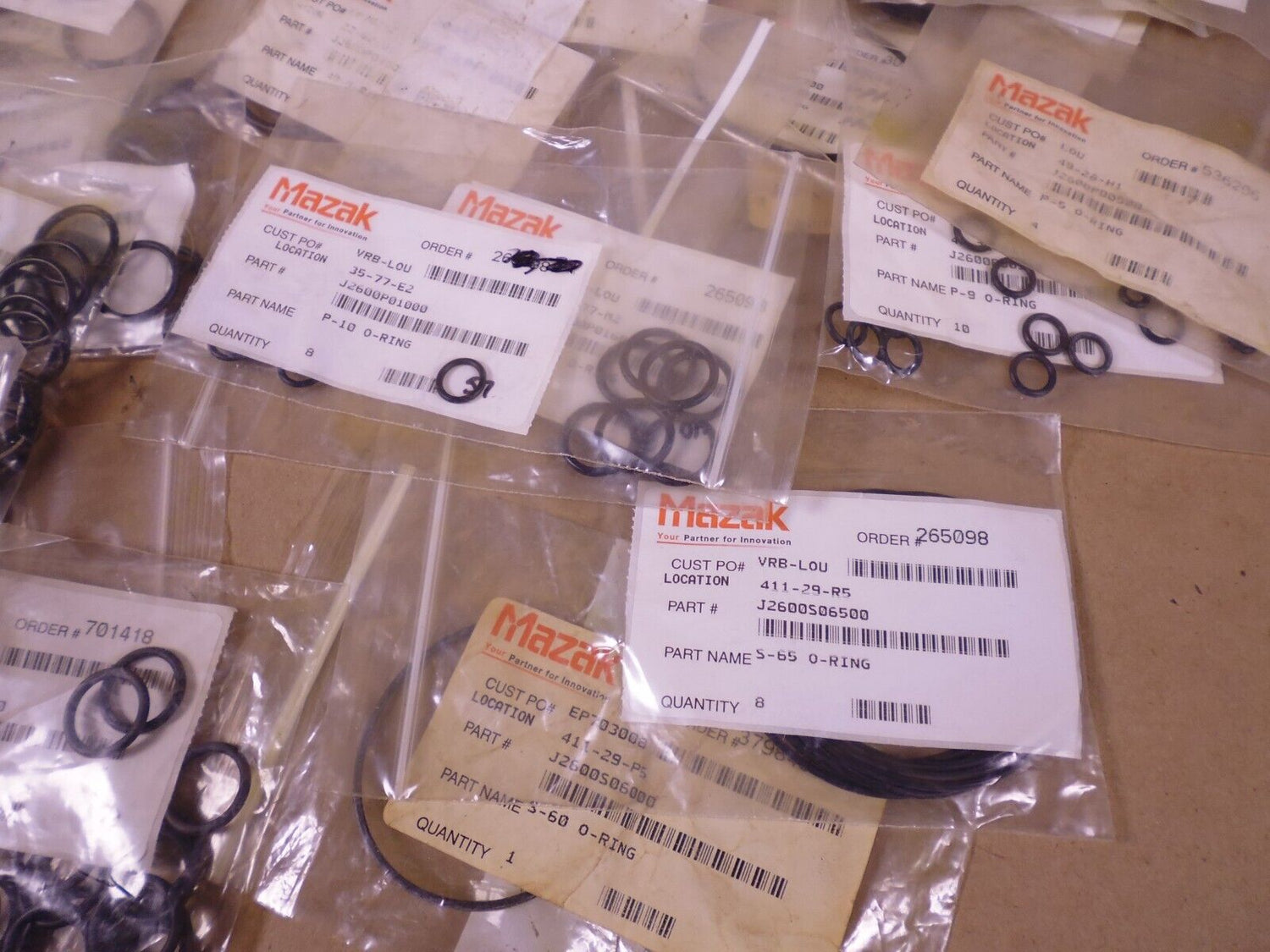 HUGE LOT! OEM MAZAK O-RING SET P-5 P-9 P-10 P-16 P-21 P-22 P-25 P-40 P-42 P-50A | Industrial MRO Replacement Parts, Manufacturing Machine Parts &amp; Components, Heavy Equipment Parts Supplier