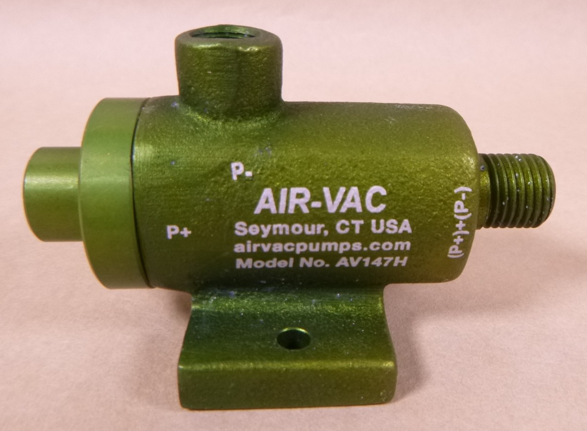 AIR VAC AV147H  AV Series Vacuum Pump Generator ,  28.2”Hg , 2.8 scfm