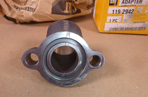 119-2942 OEM CAT Caterpillar 45 Degrees Turbo Oil Line Adapter Fits C7 C-10 C-12 3114 3116 3126 | Industrial Tractor Parts Supplier and Surplus Tractor Parts & Accessories