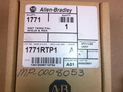 1771RTP1 Series A Allen Bradley Remote Termination Panel | Electrical MRO Replacement Parts &amp; Components and Commercial Electrical Supplies Company