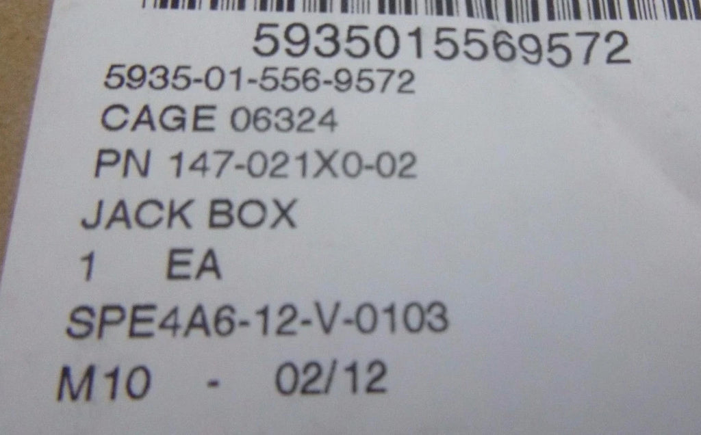 Glenair 147-021X0-02 Junction Jack Composite Box , 2 SWITCH , 5935-01-556-9572 | Electrical MRO Replacement Parts & Components and Commercial Electrical Supplies Company