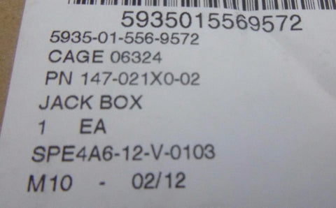 Glenair 147-021X0-02 Junction Jack Composite Box , 2 SWITCH , 5935-01-556-9572 | Electrical MRO Replacement Parts & Components and Commercial Electrical Supplies Company