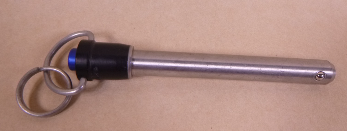 1/2" Shank x 3-1/2" Ring Hdl Stainless Ball Lock Quick Release Pin Avibank USA