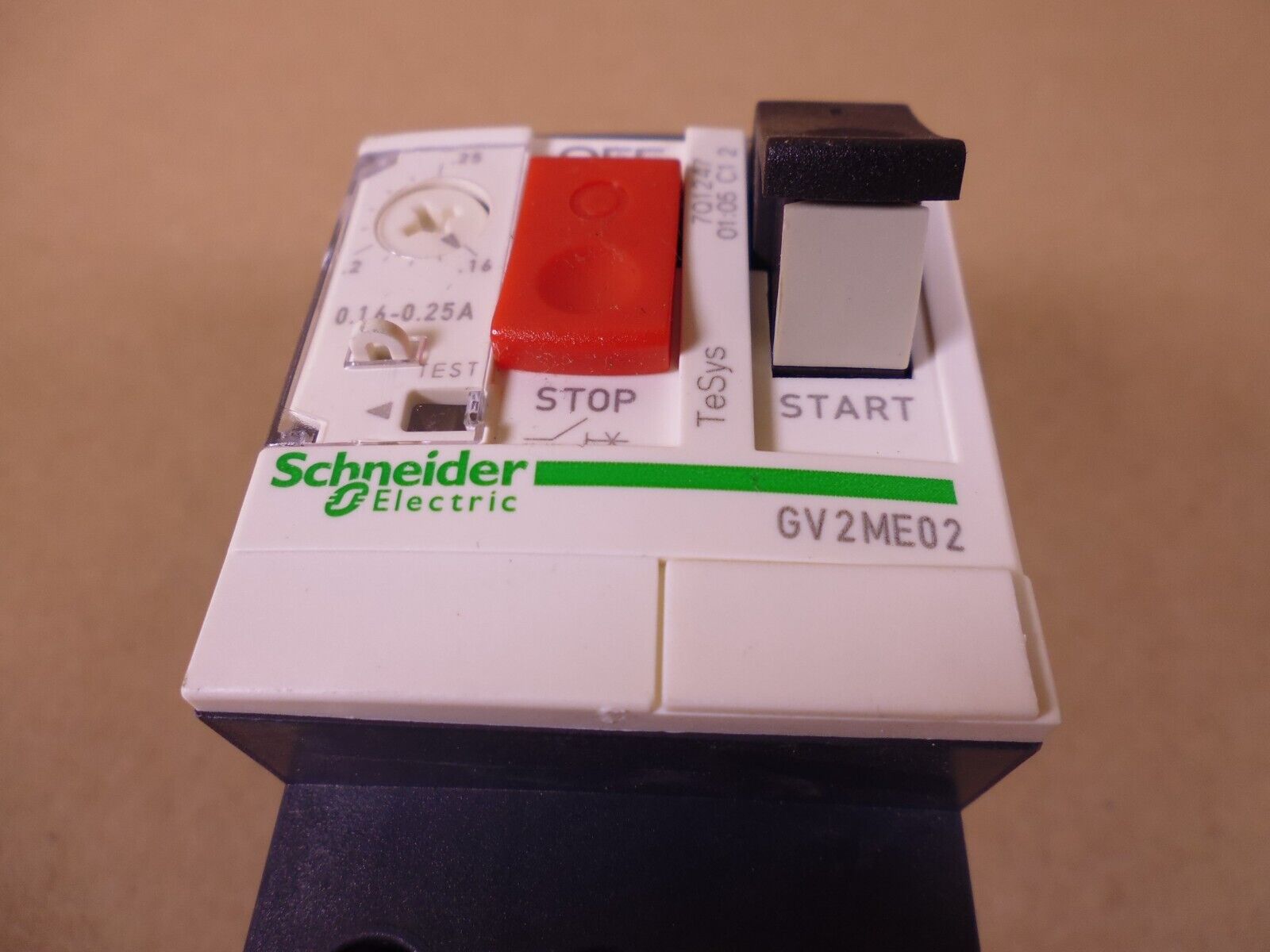 Schneider GV2ME02 Motor Circuit Breaker TeSys 034297 , 0.16-0.25A | Electrical MRO Replacement Parts &amp; Components and Commercial Electrical Supplies Company