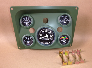 M998 Humvee Instrument Panel With 5 Gauge Set Green 12338466, 2540-01-185-6117 | Genuine HMMWV Replacement Parts and Military Surplus Humvee Parts & Accessories