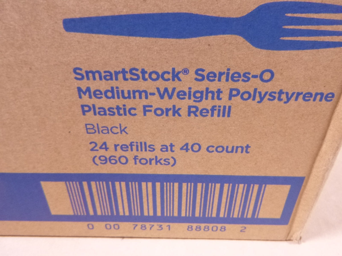 Dixie SSF51 Smartstock Fork Refills (960 Forks) Black 24 Refills At 40 Count