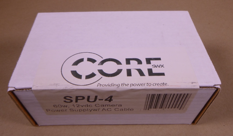 Core SWX SPU-4 Camera Power Supply w/ AC Cable , 60W 12VDC , 4-Pin XLR | Electrical MRO Replacement Parts & Components and Commercial Electrical Supplies Company