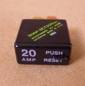 (5x) Snap Action Circuit Breaker 20 Amp Manual Reset , VB3-M20-F57 | Electrical MRO Replacement Parts & Components and Commercial Electrical Supplies Company