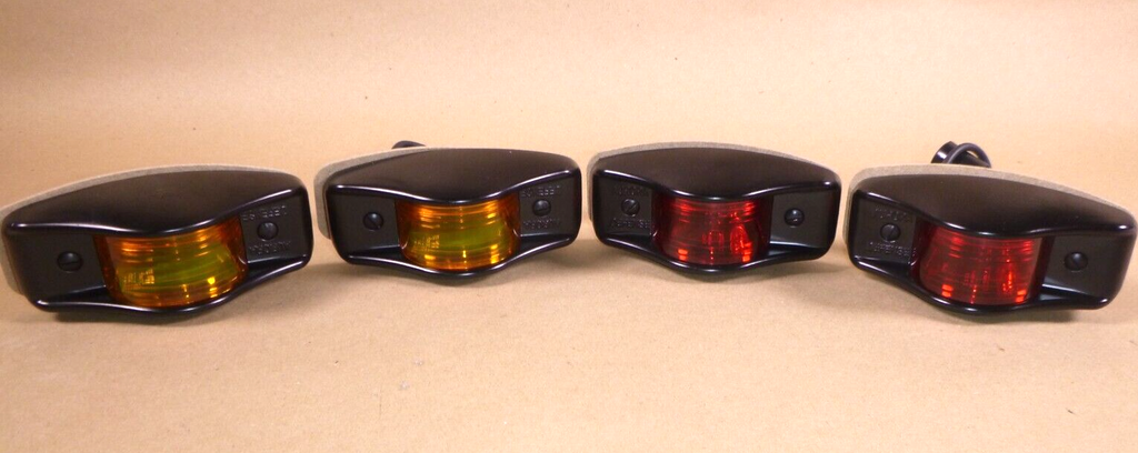 M998 LMTV Cast Aluminum LED Side Marker Lights 12/24V Black 2 Amber & 2 Red USA | Genuine FMTV Replacement Parts, LMTV Parts For Sale and Military Surplus Medium Tactical Vehicle Parts & Components