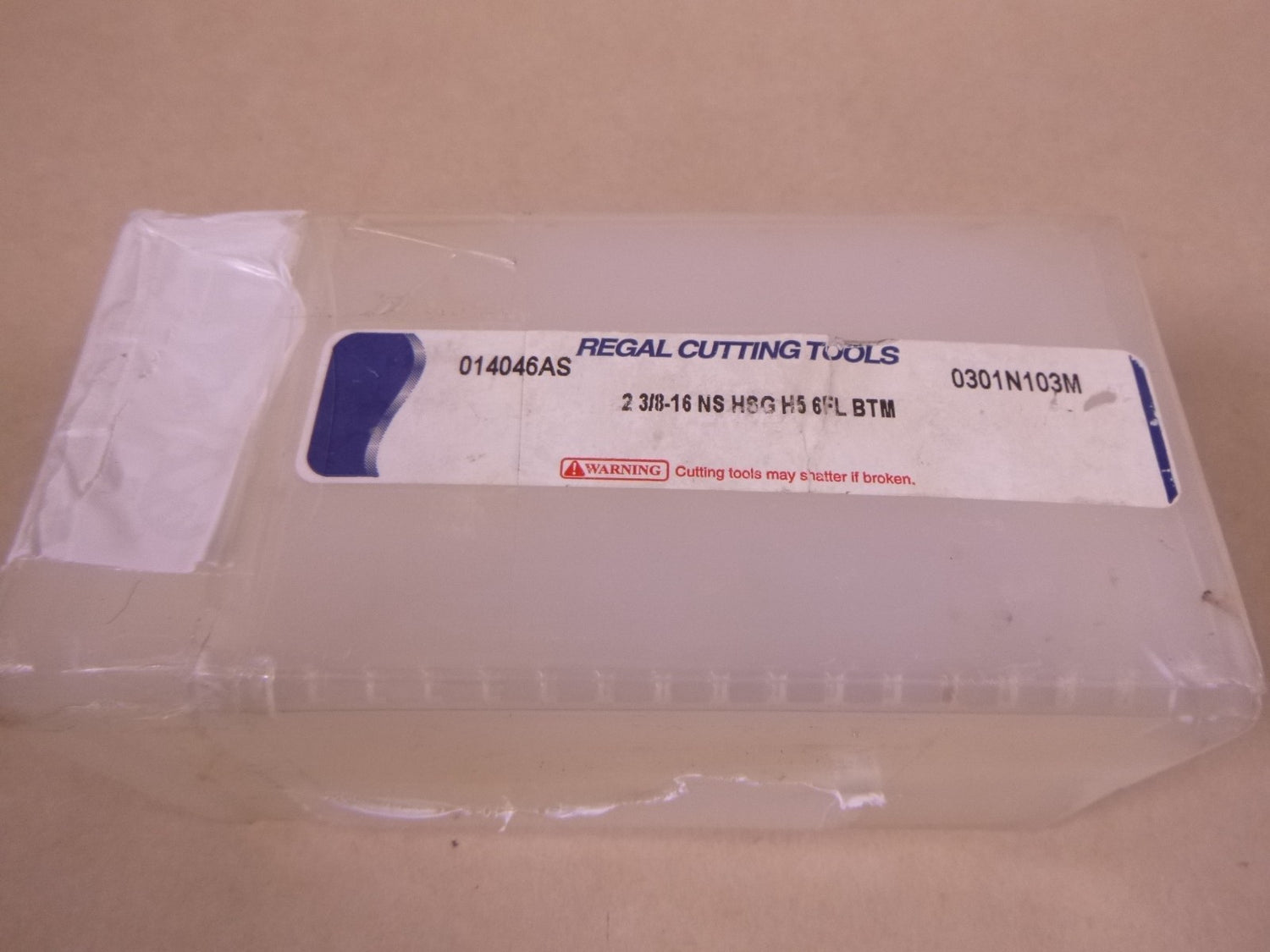 Regal 014046AS 2-3/8-16 NS H5 Bottoming Hand Tap 6-Flute HSG