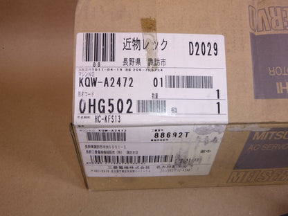 HC-KFS13 Mitsubishi Servo Motor 3 Phase 100 W, 0.7 Amp, 105 Vac, 3000 Rpm | Industrial Electric Motors, Pumps &amp; Parts