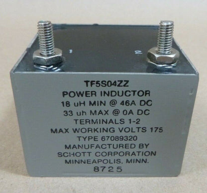 TF5S04ZZ POWER INDUCTOR 18/33uH 46A 175V 67089320 REACTOR , 5950-01-260-7805 | Electrical MRO Replacement Parts &amp; Components and Commercial Electrical Supplies Company