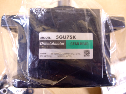 5GU75K Oriental Motor Parallel Shaft Gear Head 75:1 Ratio 15mm Output Shaft NEW | Industrial Electric Motors, Pumps &amp; Parts