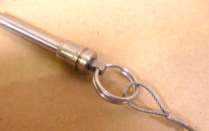 3/8" x 2" Grip Length QRP 17-4 SS Ball Lock Quick Release Pin W/ 8" Lanyard | Industrial MRO Replacement Parts, Manufacturing Machine Parts &amp; Components, Heavy Equipment Parts Supplier
