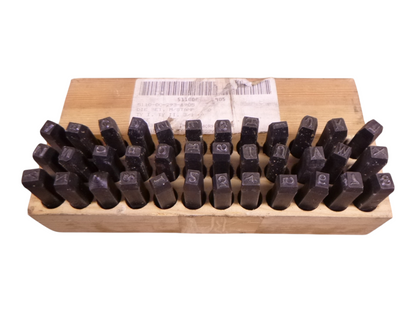 USED YOUNG BROS. Hand Stamp Die Set 3/16" A-Z Letters &amp; 1-8 Numbers , 36 Pieces | Industrial MRO Tools and Replacement Industrial Equipment Components