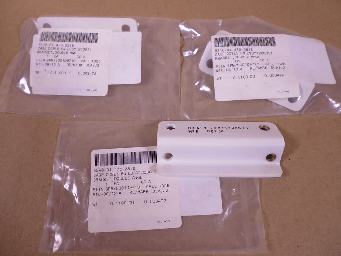 (3x) General Dynamics LSBY1200011 Double Angle Bracket M1A2 , 5340-01-475-2818 | Replacement Truck Parts, Trailer Accessories, Automobile Supplies, Car Parts &amp; Accessories