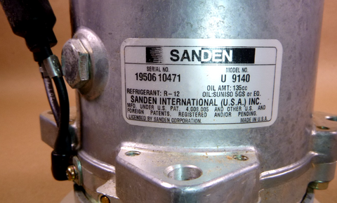 Sanden Compressor U9140, R-12 Refrigerant 135cc, SD508 Family, 1 Groove | Replacement Truck Parts, Trailer Accessories, Automobile Supplies, Car Parts & Accessories
