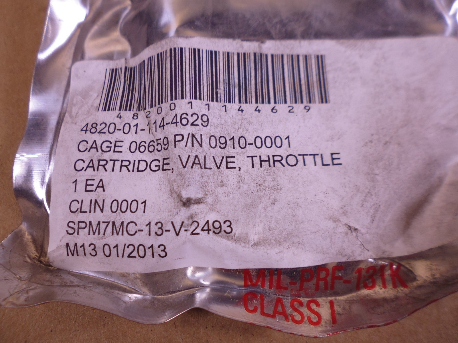 Testek 0910-0001 Cartridge For 6740-0009 Throttle Valve , 4820-01-114-4629 | Industrial MRO Replacement Parts, Manufacturing Machine Parts &amp; Components, Heavy Equipment Parts Supplier