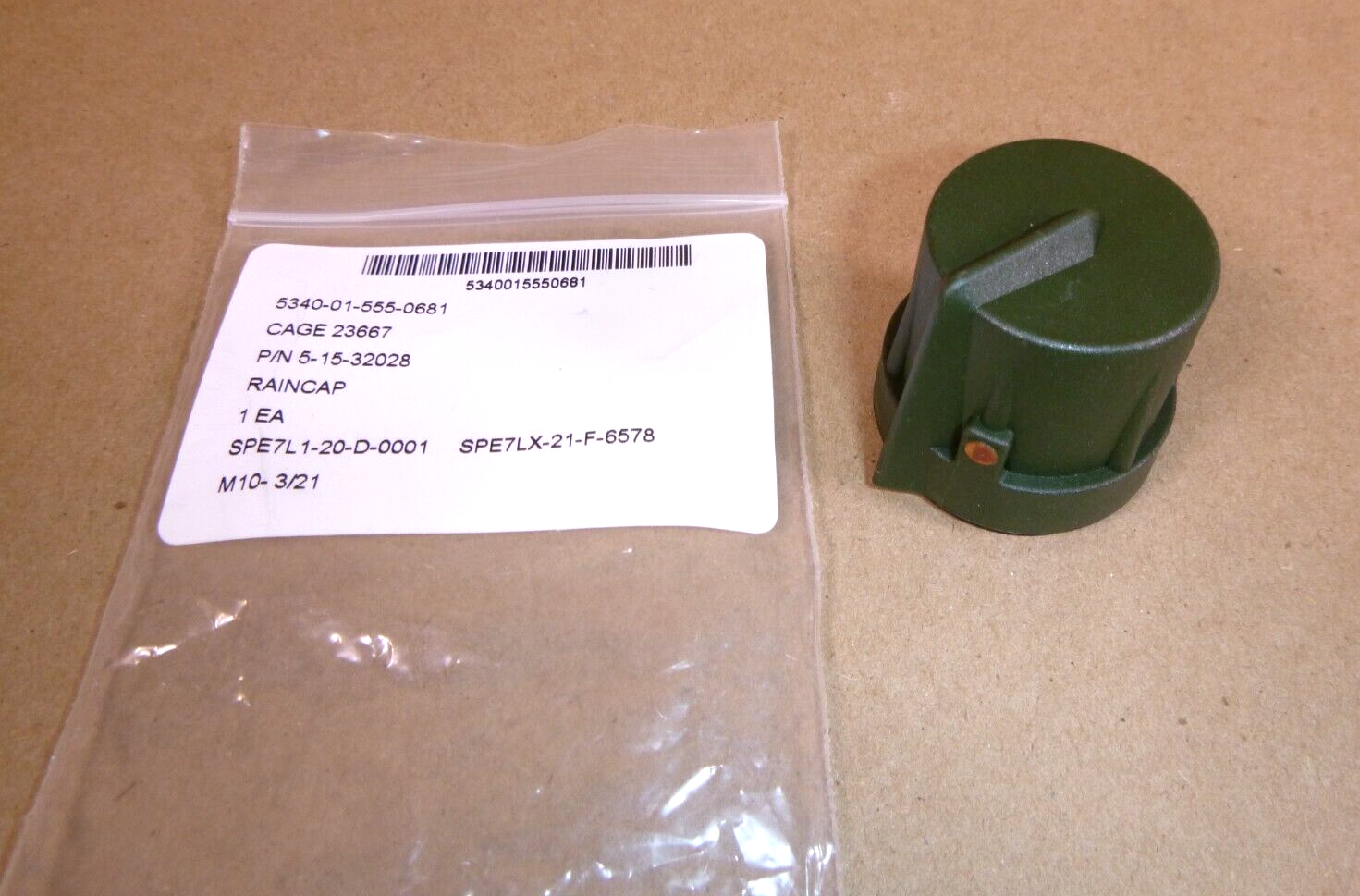 USGI Edgewood Chemical Rain Cap 5-15-32028, 5340-01-555-0681 | Industrial MRO Replacement Parts, Manufacturing Machine Parts &amp; Components, Heavy Equipment Parts Supplier