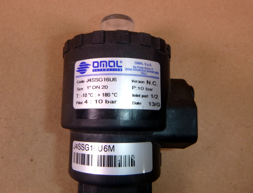 J4SSG16U6 Omal 2/2-Way Pneumatic SS Angle Seat Valve 1" Clamp Conn 10 bar | Industrial MRO Replacement Parts, Manufacturing Machine Parts & Components, Heavy Equipment Parts Supplier