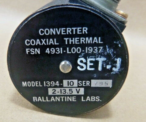 Balantine 1394A -10 Thermal Converter 2-13.5 V , NSN 4931-00-178-1056