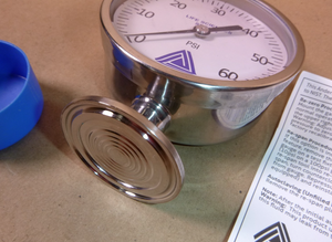 Anderson-Negele GAUGE 1.5" Tri Clamp 0-60 PSI 3.5" DIAL 330° HI TEMP W/Re-Zero | Industrial MRO Replacement Parts, Manufacturing Machine Parts & Components, Heavy Equipment Parts Supplier