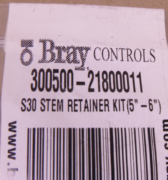 Bray 300500-21800011 S30 Stem Retainer Kit (5"-6") | Industrial MRO Replacement Parts, Manufacturing Machine Parts &amp; Components, Heavy Equipment Parts Supplier