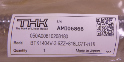 THK BTK1404V-3.6ZZ+818LC7T-H1K Precision Ball Screw , 818mm Long