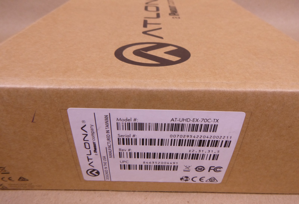 Atlona AT-UHD-EX-70C-TX 4KUHD HDMI Over HDBaseT Transmitter with Control and PoE | Electrical MRO Replacement Parts & Components and Commercial Electrical Supplies Company