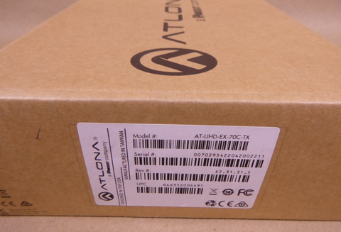 Atlona AT-UHD-EX-70C-TX 4KUHD HDMI Over HDBaseT Transmitter with Control and PoE | Electrical MRO Replacement Parts & Components and Commercial Electrical Supplies Company