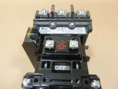 ALLEN BRADLEY 500-BODX18 SIZE 1 CONTACTOR STARTER 27AMP 600VAC 120V COIL | Electrical MRO Replacement Parts &amp; Components and Commercial Electrical Supplies Company
