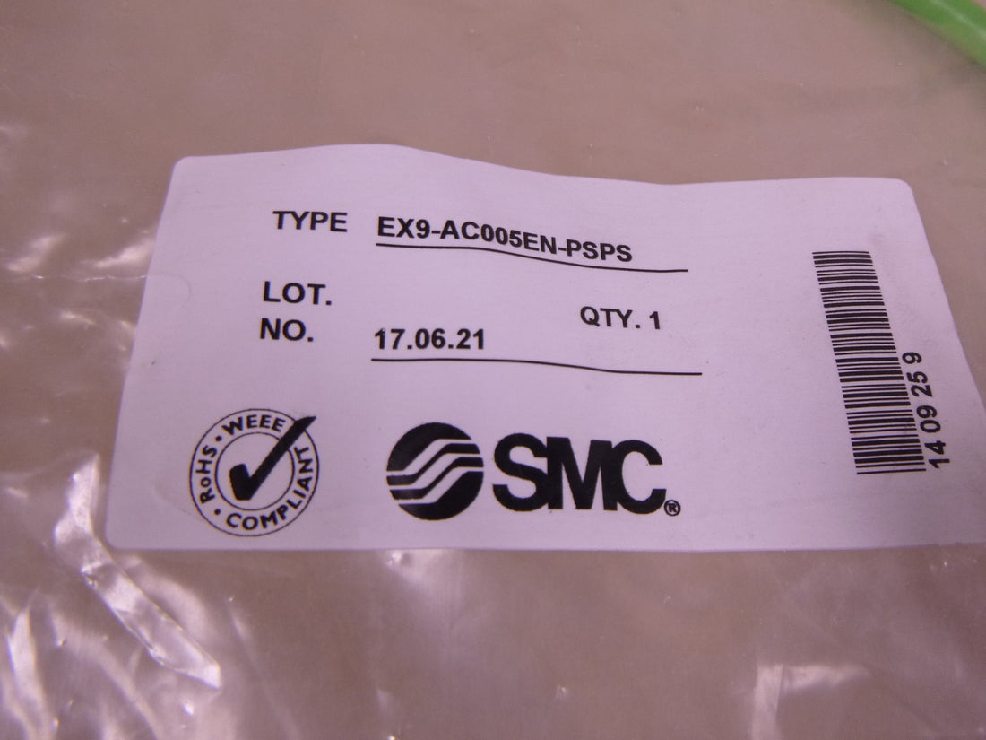 SMC EX9-AC005EN-PSPS 0.5m Ethernet Cable M12 4-Pin | Electrical MRO Replacement Parts &amp; Components and Commercial Electrical Supplies Company