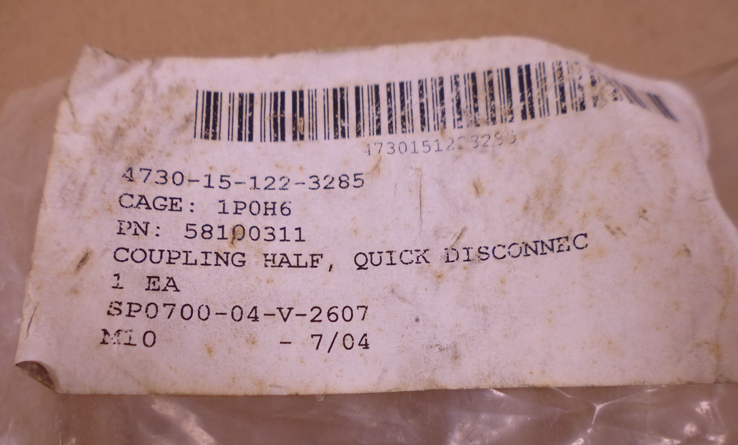 MDF 15100311 Quick Disconnect Coupling Half , 4730-15-122-3285 | Industrial MRO Replacement Parts, Manufacturing Machine Parts &amp; Components, Heavy Equipment Parts Supplier