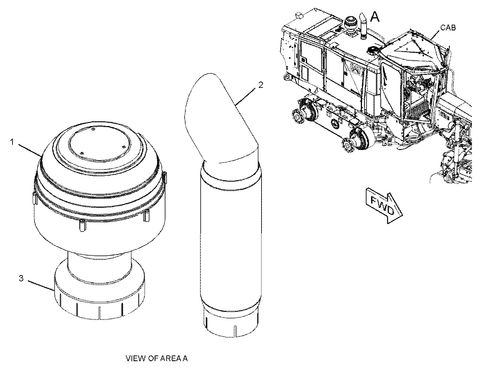 OEM CAT 330-9902 Exhaust Stack For 140M 3 AWD 140 150 160 12M 3 12M 2 120 | Industrial Tractor Parts Supplier and Surplus Tractor Parts & Accessories