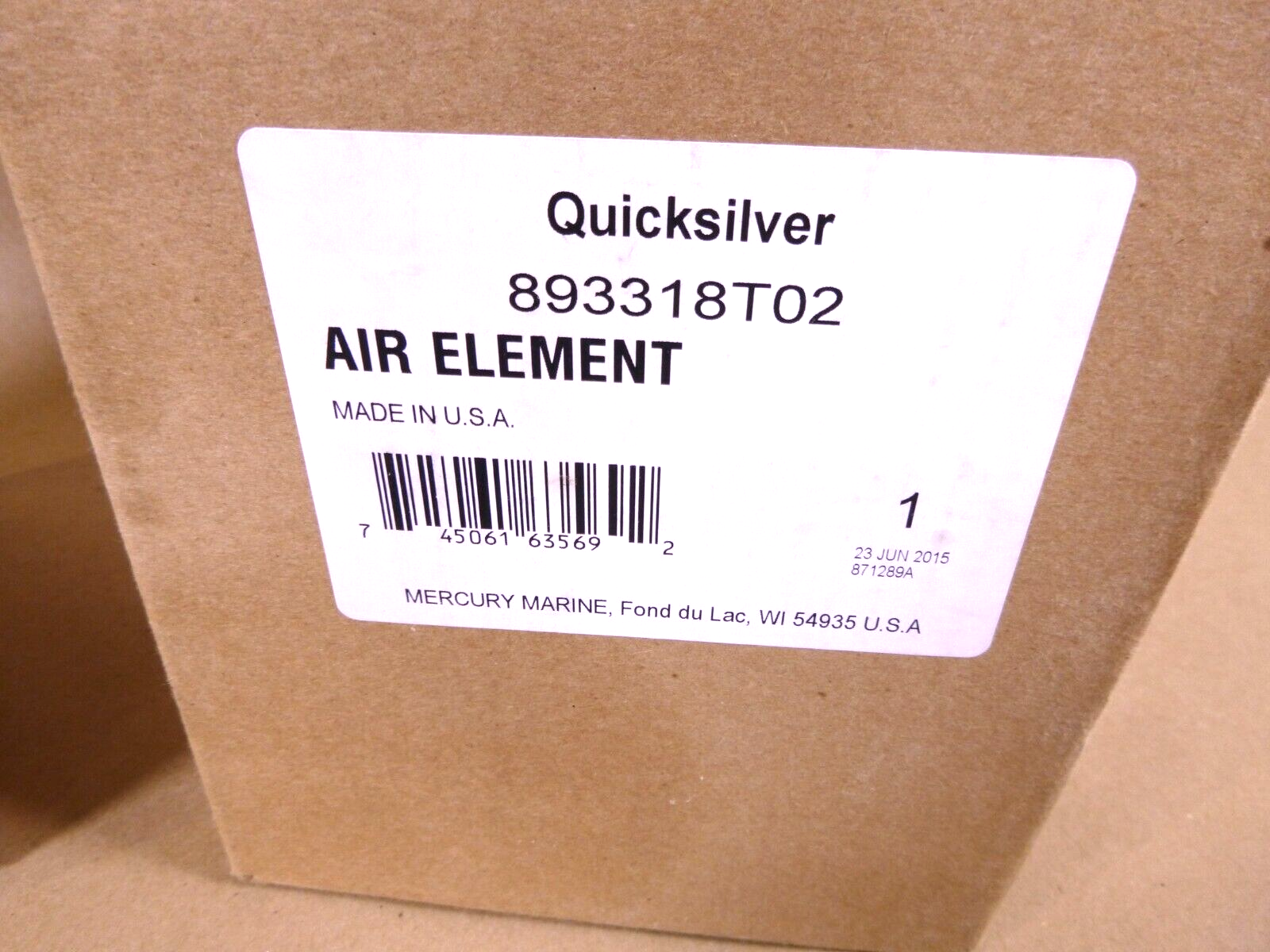 New Quicksilver OEM Genuine Mercury Verado Air Filter 893318T02, Made in USA | Replacement Truck Parts, Trailer Accessories, Automobile Supplies, Car Parts &amp; Accessories