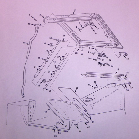 USGI M998 M1113 Rear Cargo Hatch Door Lift Kit 12340832-3, 2590-01-212-1057 | Genuine HMMWV Replacement Parts and Military Surplus Humvee Parts & Accessories