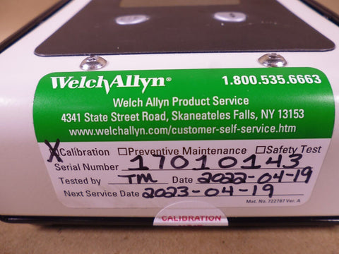 Welch Allyn 9600 Plus Calibration Tester w/ Adapter , 901009 *Calibrated 2019*