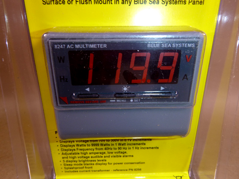 Blue Sea 8247 AC Digital Multimeter w/ Alarm Spin On Surface Flush Mount Marine