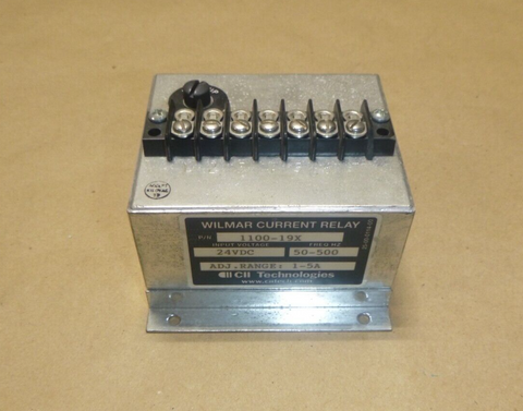 Wilmar Over Currant Relay 1100-19X, 24 Volt DC, 50-500 Hz, 1-5 Amp Adjustable | Electrical MRO Replacement Parts & Components and Commercial Electrical Supplies Company