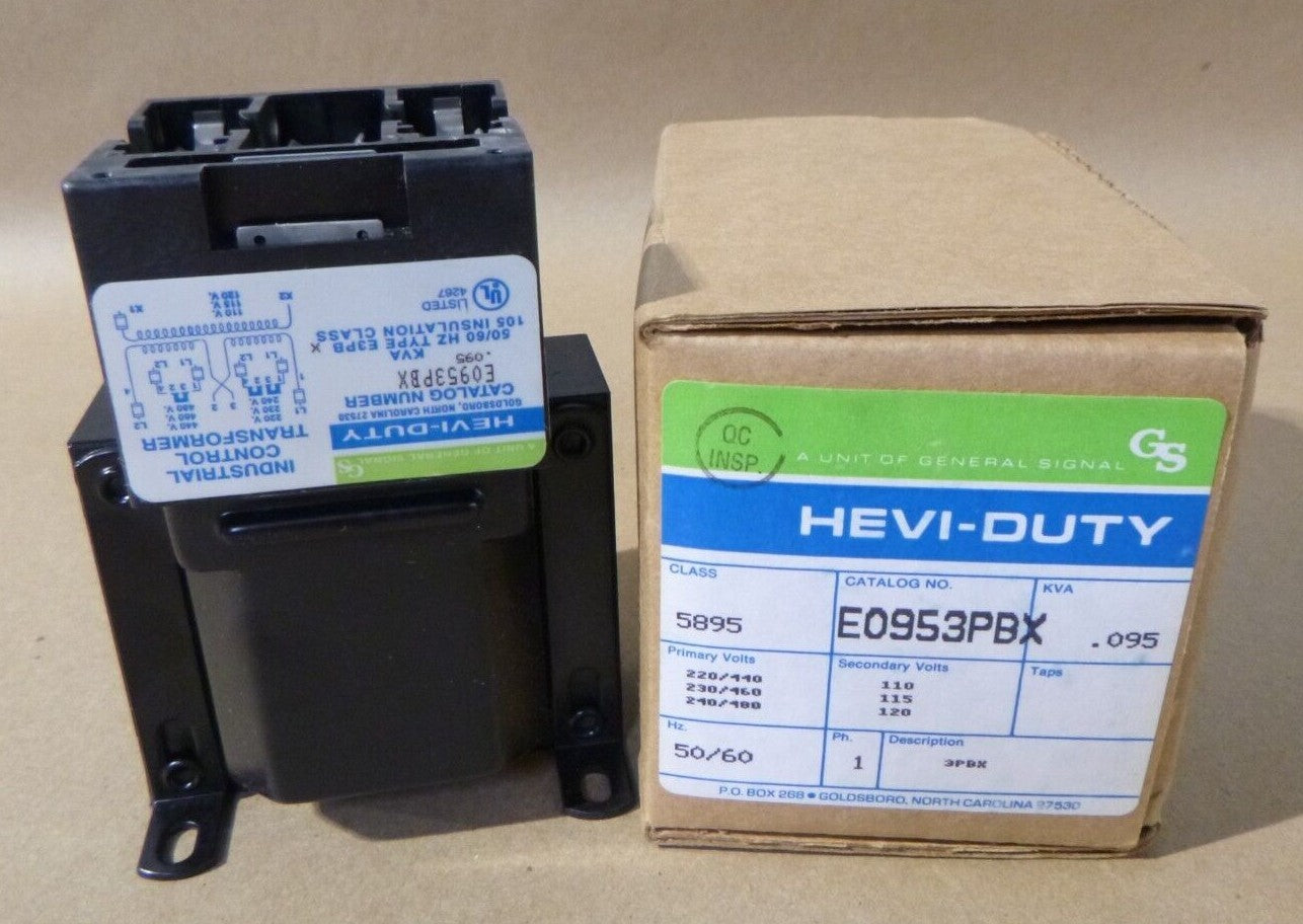 Hevi-Duty E0953PBX Industrial Control Transformer 0.095 KVA 3PBX | Electrical MRO Replacement Parts &amp; Components and Commercial Electrical Supplies Company