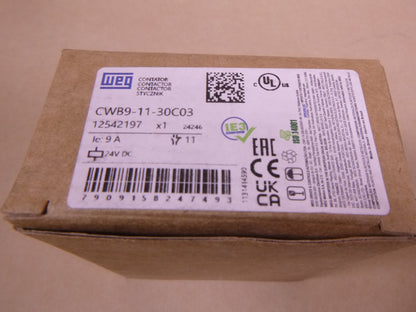 WEG CWB9-11-30C03 Contactor 24VDC , Ie: 9A