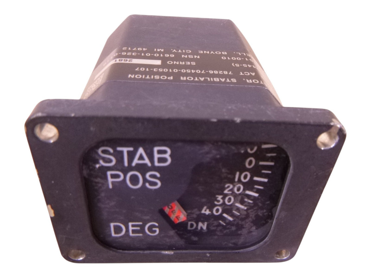 38094445-5 Stabilator Position Indicator 70450-01053-107 , 6610-01-326-0119 *UNTESTED* | Electrical MRO Replacement Parts &amp; Components and Commercial Electrical Supplies Company