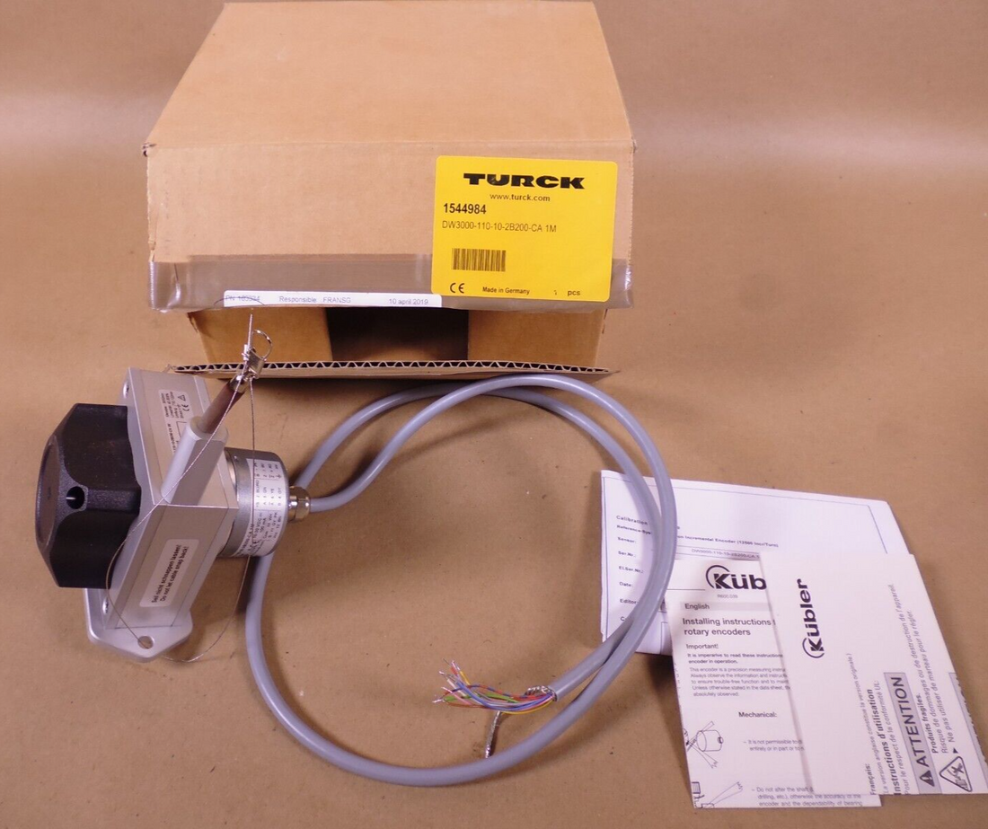 TURCK 1544984 DW3000-110-10-2B200-CA 1M Draw Wire Encoder Sensor 10-30VDC 100mA | Electrical MRO Replacement Parts &amp; Components and Commercial Electrical Supplies Company