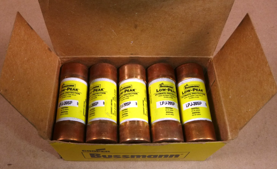 (Box of 10) Cooper Bussmann LPJ-20SP Low-Peak Dual-Element Time-Delay Fuse, 20A | Electrical MRO Replacement Parts &amp; Components and Commercial Electrical Supplies Company