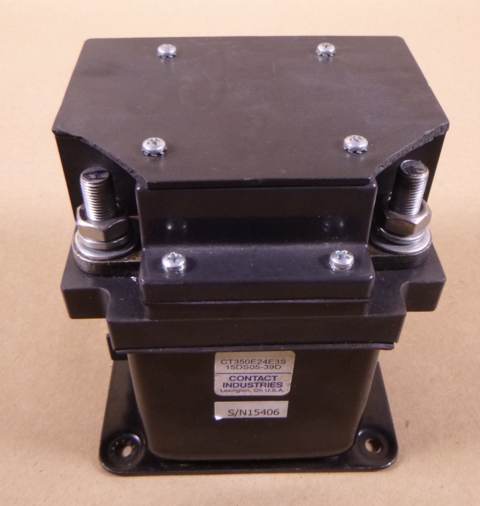 *USED - TOP PLATE DAMAGED* Contact Industries CT350E-24E3S Relay Power Contactor , 350A 3 Pole 24VDC | Electrical MRO Replacement Parts &amp; Components and Commercial Electrical Supplies Company