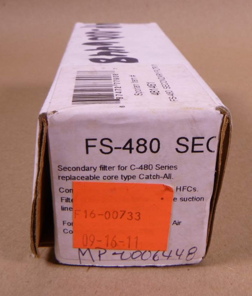 481461 Sporlan FS-480 Secondary Filter For C-480 Series | Industrial MRO Replacement Parts, Manufacturing Machine Parts & Components, Heavy Equipment Parts Supplier