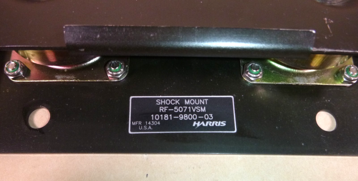 Harris Radio Military Vehicular Shock Mount Base RF-5071VSM, 5975-01-413-4637