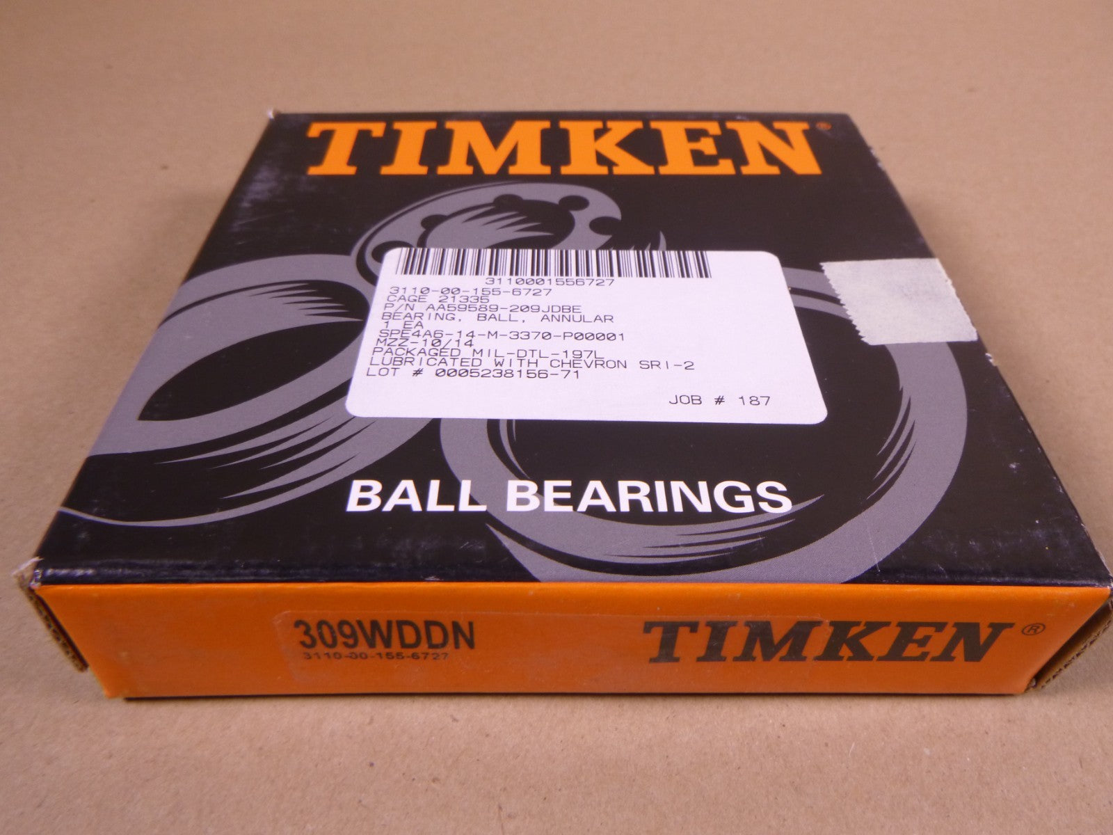 Timken 309WDDN Deep Groove Radial Ball Bearing USA Fafnir , 45x100x25mm | Industrial MRO Replacement Parts, Manufacturing Machine Parts &amp; Components, Heavy Equipment Parts Supplier